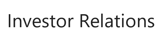 Investor Relations